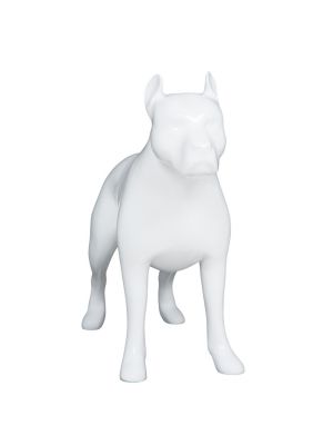 Newtech Display MA-Dog-Pit/SWH Pit Bull Dog Mannequin Shiny White 