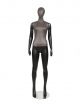 MIXED FABRIC MANNEQUIN MATTE BLACK WITH DISTRESSED LEATHERETTE FABRIC AND REMOVABLE HEAD (MAF-S2-101/BLLE)