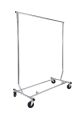 Collapsible/Folding Rolling Clothing/ Garment Rack Salesman's Rack w/ 4 Wheels (RS-1)