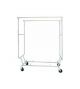 Collapsible/Folding Rolling Clothing/ Garment Rack Double Salesman's Rack (RS-3/CR)