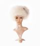 AFRO STYLE HAIR WITH BOW  W/HARD CAP (WIG-E23)